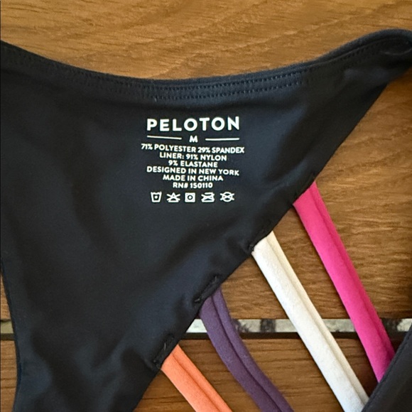 EVERYTHING $10: Peloton Women's Black Sports Tank Top with Colorful Straps - Picture 2 of 3